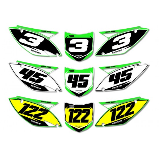 ΑΥΤΟΚΟΛΛΗΤΑ NUMBER PLATE KAWASAKI MOTΟCROSS