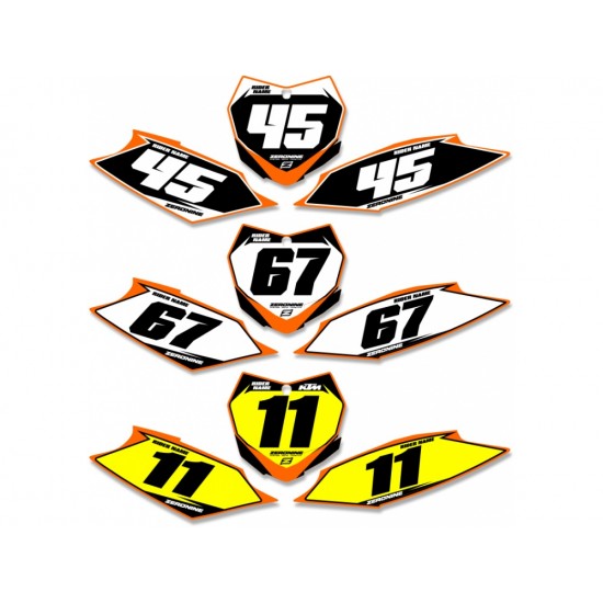 ΑΥΤΟΚΟΛΛΗΤΑ NUMBER PLATE ΚTM MOTOCROSS