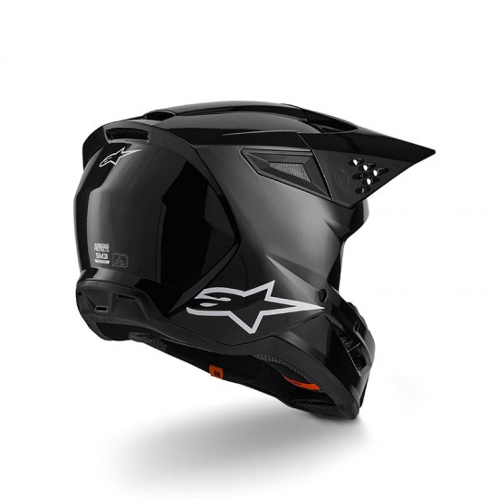 ΚΡΑΝΟΣ ALPINESTAR SM - 3 SOLID BLACK GLOSS